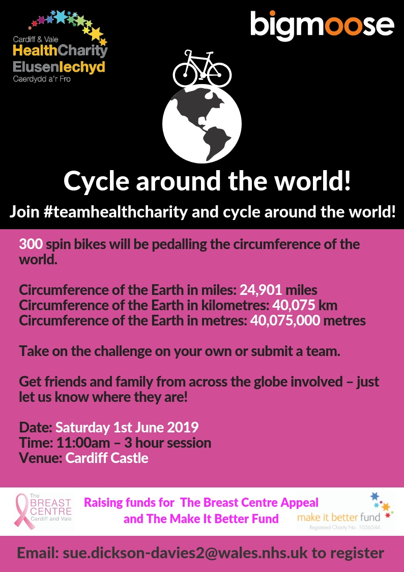 Will You Cycle Around The World Cardiff Vale Health Charity