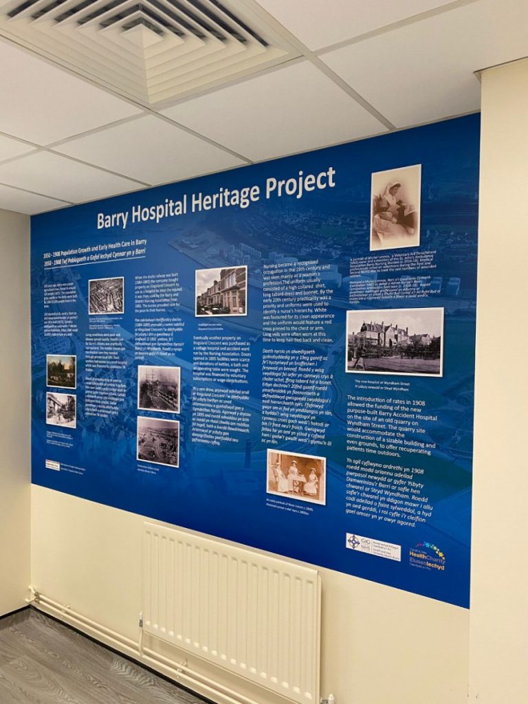 Heritage ‘Wall of Life’ at Barry Hospital! Cardiff & Vale Health Charity